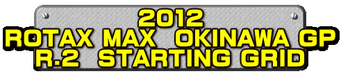 2012 ROTAX MAX  OKINAWA GP R.2  STARTING GRID