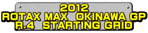 2012 ROTAX MAX  OKINAWA GP R.4  STARTING GRID